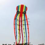 23m Rainbow Octopus Soft Kite [3D Sucker]